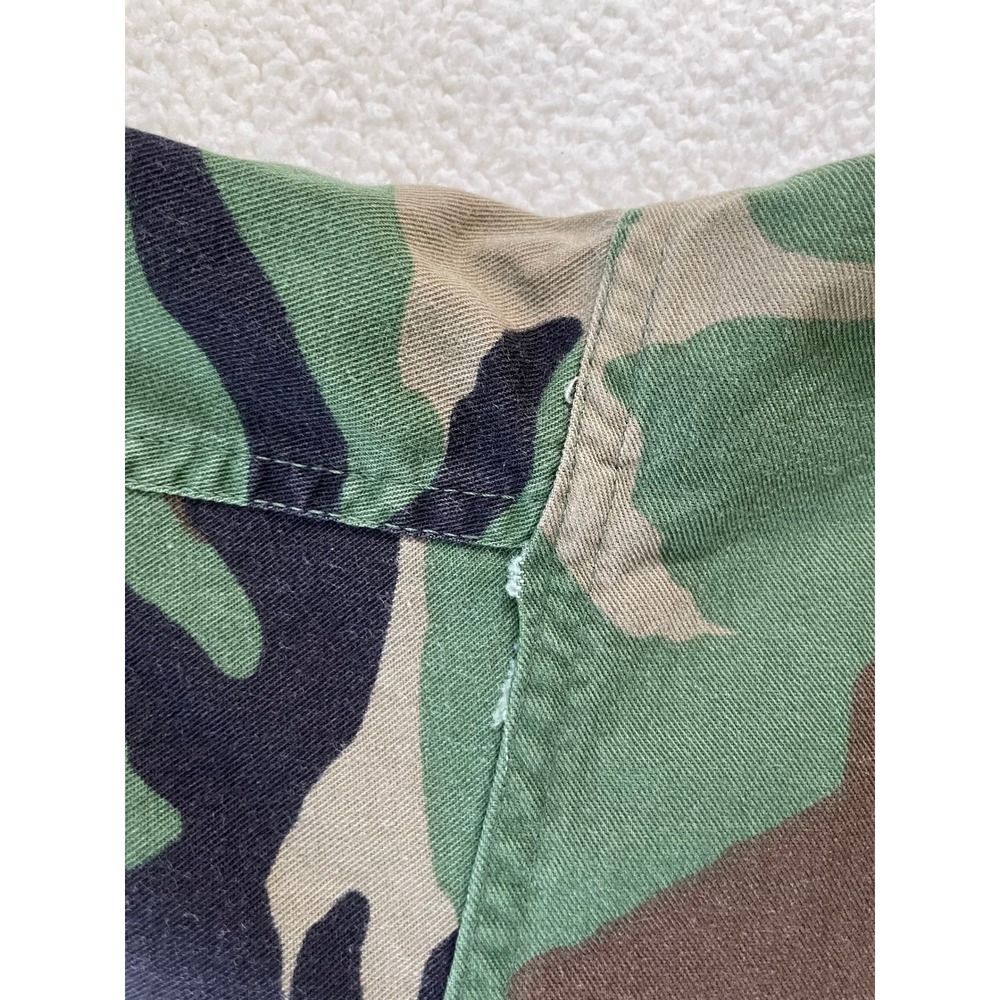 US Army Mens Medium Long BDU Jacket Camo Woodland 1st Infantry Division Patches - Picture 3 of 16
